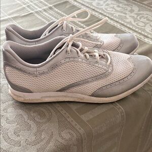 adidas Women's Light Gray and White Golf Shoes